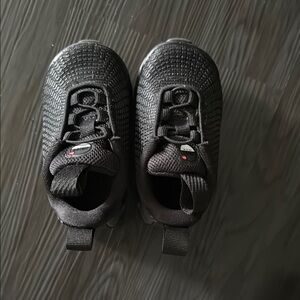 Kids Black Knit Slip-On Sneakers with Easy Pull-Tab